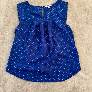 Candie's Royal Blue Polka Dot Sleeveless Blouse